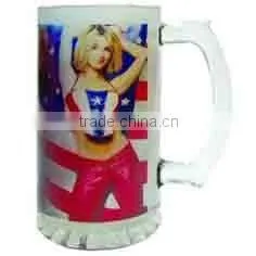 16 oz Sublimation Glass Beer Stein thumbnail-1