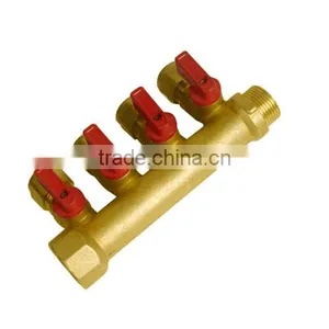 4 Way Brass Water Manifold for Underfloor Heating, Water Supply, Etc. thumbnail-2