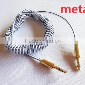 Highquality Audio /DC3.5MM Transparent Spring Cable With Metal Connector thumbnail-4