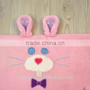 Lovely Cartoon Embroidery With Anti-slipping Back Rabbit Design Children Mat thumbnail-2