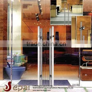 Stainless Steel Square Glass Door Handle Lock thumbnail-1