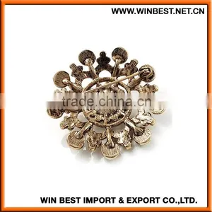 2015 New Design Fancy Brooch, Cheap Bulk Brooch,rhinestone Wedding Brooch thumbnail-5