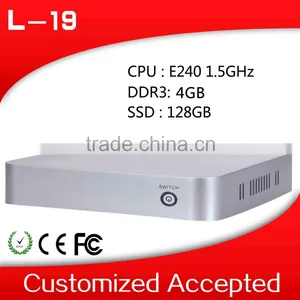 2015 New Mini pc Board Mini Server Micro Linux Server Support Wireless Keyboard, Mouse/ Touch Screen 2G RAM 128G SSD L19 E240 thumbnail-1