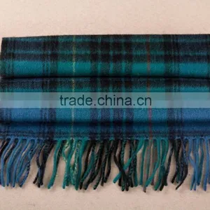 Wool Cashmere Scottish Tartan Scarf thumbnail-4