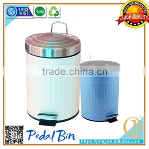 Mini Coloured Metal Waste Bin With Pedal Street Rubbish Bin thumbnail-1