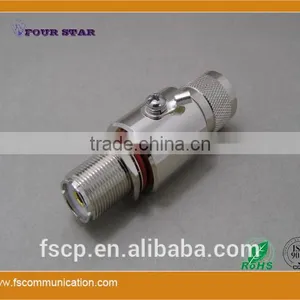 Gas Discharge Tube Lightning Protector UHF Male to UHF Female Bulkhead Connector thumbnail-1