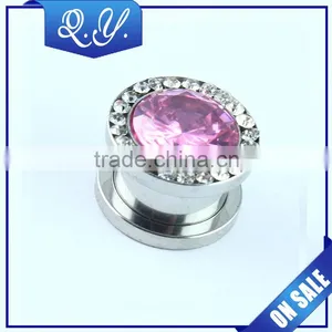 Diamond Ear Plug Stretchers 316L High Quality Jeweled Ear Stretcher thumbnail-4