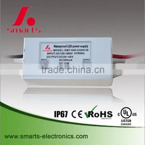 CE UL Approval 300ma 12w Constant Current Led Driver Ip67 thumbnail-1