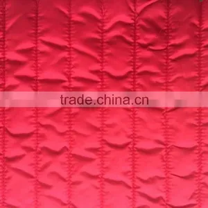 Fashion Polyester Stripe Embroidered Thermal Padded Fabric With Quilting for Down Coats/jacket thumbnail-1