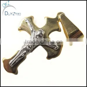 High Polish Stainless Steel Cross Pendant thumbnail-1