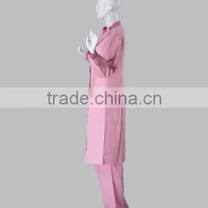 Custom Fitness Women Long Sleeve Nurse Hospital Uniform Dress thumbnail-2
