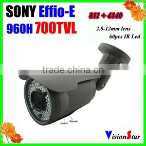 High Definition Camera Sony Effio-E 700tvl 960h Ccd Sensor Osd Menu Varifocal 2.8-12mm Lens Outdoor Weatherproof ir Security Cam thumbnail-1