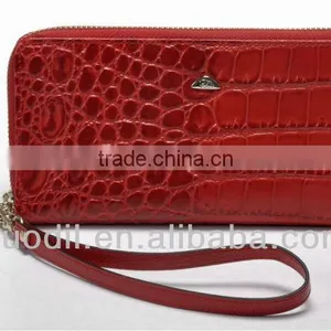 Crocodile Embossed Leather With Pebble Leather Trim Wallet 2013 thumbnail-1