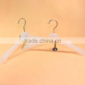 High End Customize Logo Transparent Plastic Clothing Hanger thumbnail-1