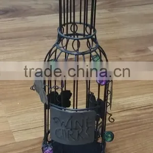 Wine Bottle Shaped Classical Baking Finish Metal Wine Cork Holder thumbnail-2