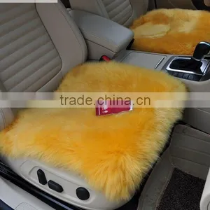 Customized Luxury Sheepskin Long Fur Car Seat Covers Lambskin Fur Car Seat Cushion Cover Universal in Winter thumbnail-4