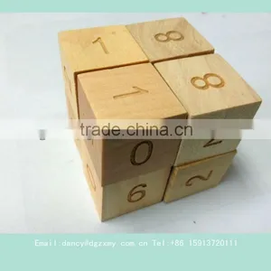 Customer Designed Natural Carved Wooden Dice Quality Choice thumbnail-1