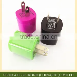 Customized Logo Universal US Travel Wall Charger Fixed Blade Plug Usb ac Charger for IPhone Samsung Smartphone thumbnail-5