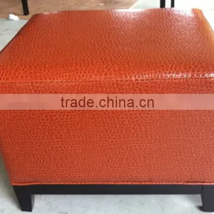 Leather Ottoman thumbnail-1