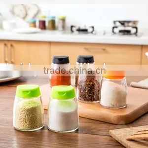 Clear Seasoning Glass BBQ Spice Jar With Black Shaker Cap Quality Choice thumbnail-2