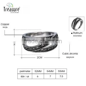 China Wholesale Jewelry Diamond Zircon Ring 925 Silver Ring Body Jewelry thumbnail-2