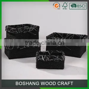 China Factory Black Woven Storage Basket thumbnail-4