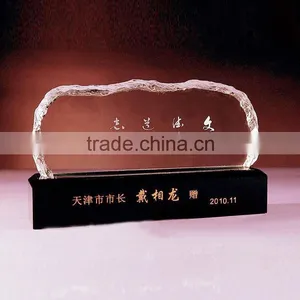 K9 Classical Chinese Style Crystal Iceberg Keepsake With Custom Logo thumbnail-1