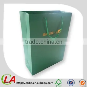 Green Color Gold Stamping Foldable Customized Tea Packing Bag thumbnail-1