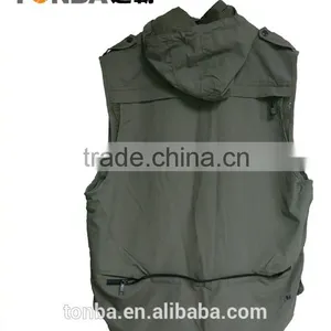 Customized Waterproof Nylon Potography Vest and Camera Vest Jacket-Red thumbnail-3