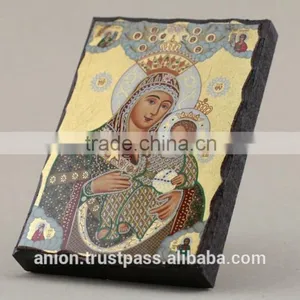 Orthodox Greek & Russian Wooden Icon thumbnail-1