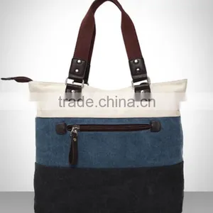 Custom Canvas Tote and Shoulder Portable Large Leisure Travel and Fashion Unsex Shopping Bag thumbnail-2