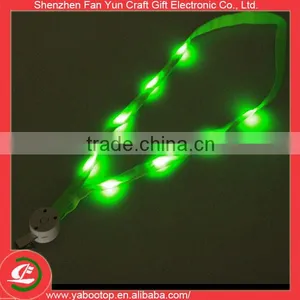 China Manufacturer Custom LED Flashing Lanyards LED Glowing Lanyards thumbnail-2