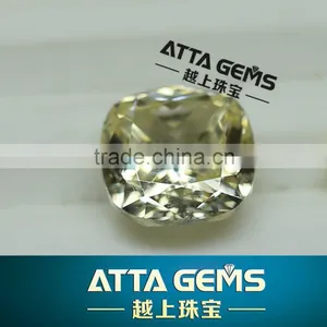 High FIRE Cushion Cut Hand Cut Yellow Cubic Zirconia Price thumbnail-1
