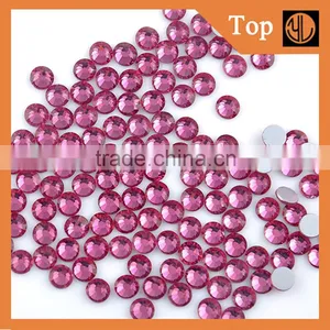 Wholesale Rose Color Non Hotfix Flatback Crystal Rhinestone for Decoration thumbnail-2