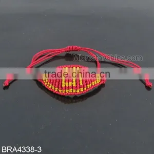 Adjustable Braided Jade Cord Devil's Red Eye Bracelet thumbnail-1
