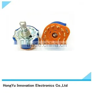 Knul Shaft AC 125V 0.3A 250V 0.6A 2 Pole 6 Positions Rotary Switch thumbnail-1