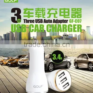 5V 3.4A 3 Port USB Car Charger For IPad 6s Plus 6s 6 5 5S 5C 4S For Samsung thumbnail-1