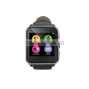 Bluetooth 4.0 Smart Watch Leather Strap With Push Message Twitter Facebook Smart Wristband For IOS Android Smart Phones thumbnail-3