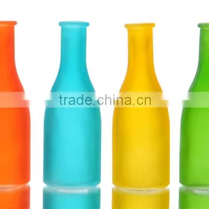 Daisy Frosted Color Glass Vases thumbnail-1