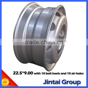 Steel Wheel for STR 22.5x9.00 With 10 Bolt Holes and 5 Air Holes From China Mailand Manufacture thumbnail-5