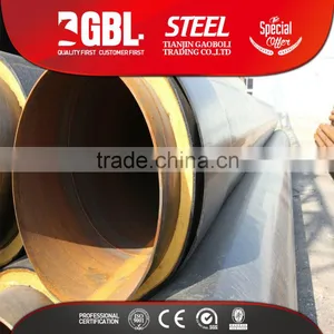 ASTM SPIRAL Pipe Factory Direct Hot Water Polyurethane Foam Insulation Prefabricated Buried Insulating Spiral Steel Pipe thumbnail-1
