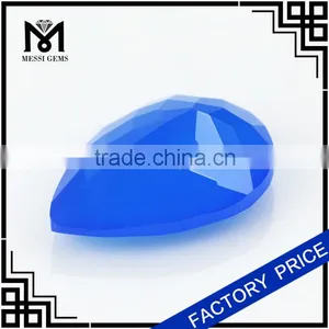 Jewelry Blue Agate Gem Stone Pear Cut Machine Agate Stone thumbnail-4