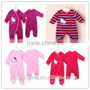 Autumn and Winter Style Infant Velour Sleepsuit Kids Pajamas thumbnail-1