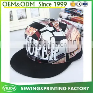 New Fashion Unisex Hip Hop Sublimation 100% Polyester Snapback Cap Wholesale thumbnail-3