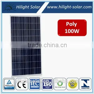 Hilight Poly 12v Best Price Power 100w Solar Panel 100w With TUV IEC CE CEC INMETRO ISO Certificates thumbnail-1