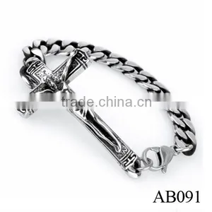 Wholesale Men's Fashion Solid 316l Stainless Steel Bracelet On Wholesaler thumbnail-6