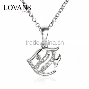Lovans Jewelry S925 Silver Lovely Fish Design Pendant thumbnail-1