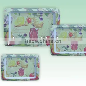 15.3" 17" 18.5" Printed Square Melamine Plates thumbnail-1