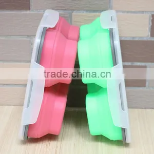 Portable Microwave Folding Silicone Lunch Box Tin thumbnail-3