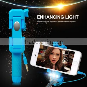 2015 Hot New Products Super Mini Selfie Stick With LED Flash Light, China Manufacturer thumbnail-1